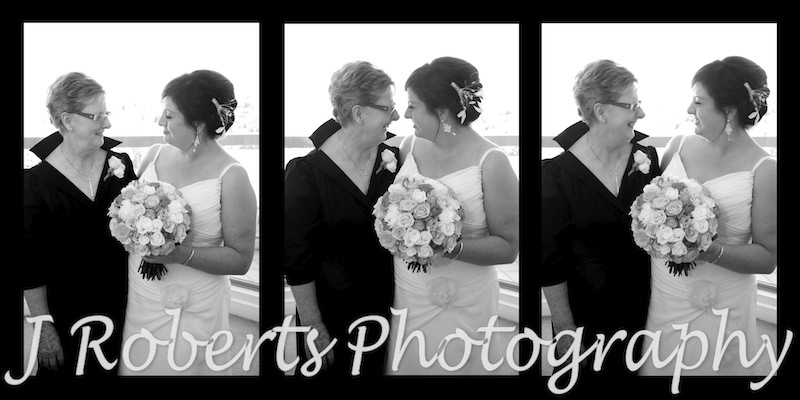 Series of B&W with Mother and Bride - wedding photography sydney